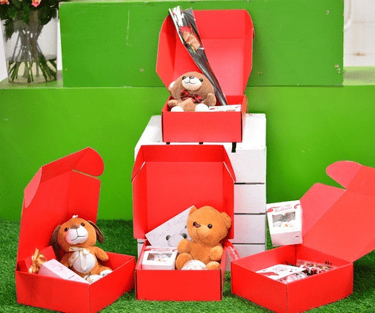 Boxes of Love Valentine Hamper: Flower Delivery Nairobi