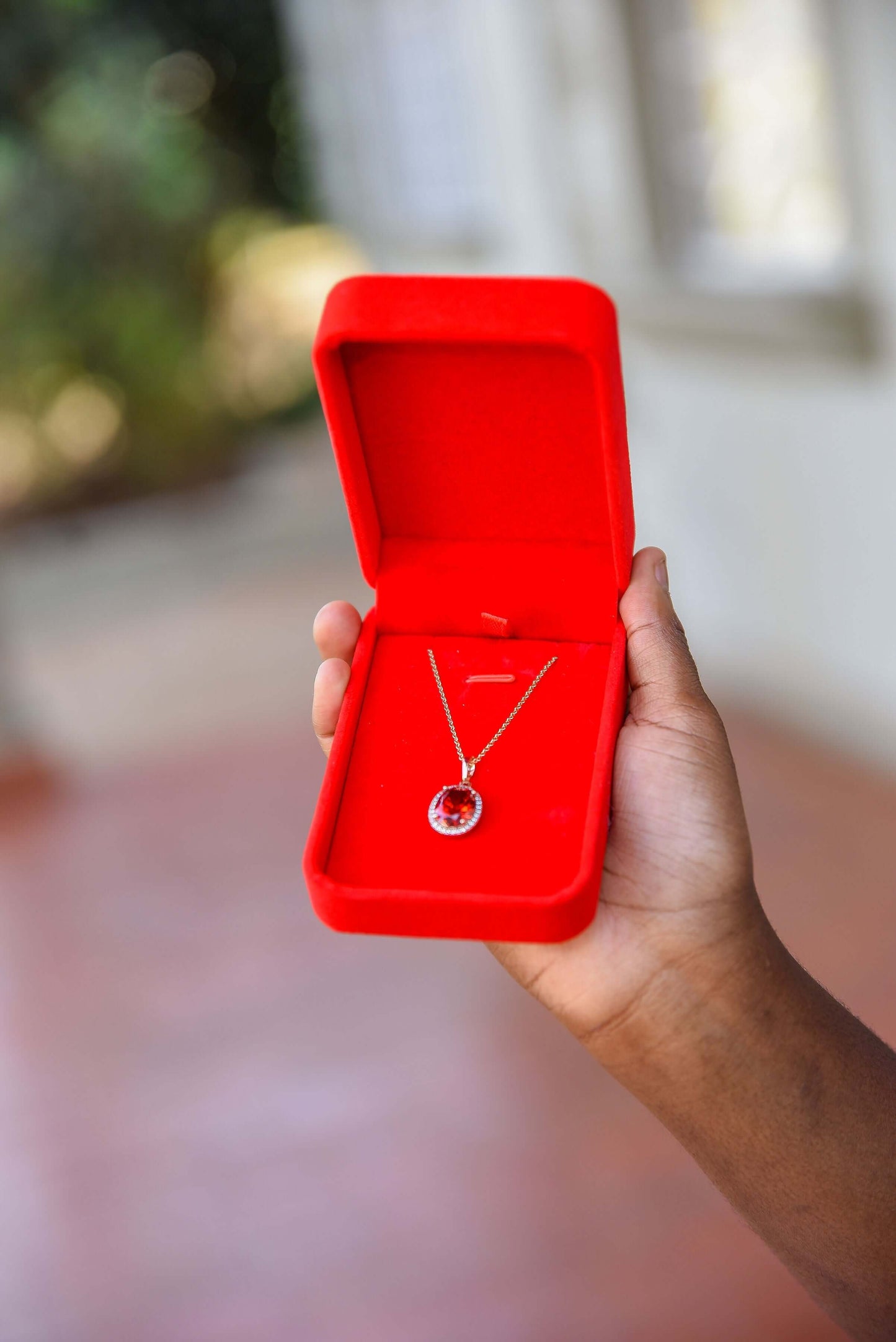 Red Ruby Necklace Nairobi - Floral Boutique