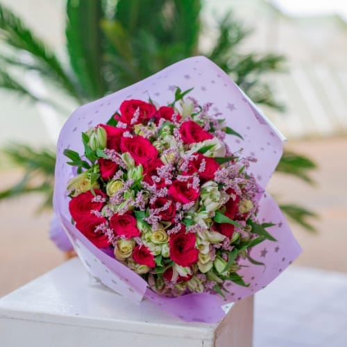 Order Pink and White Blend Flowers Nairobi Same-Day