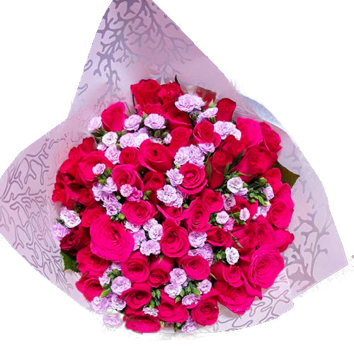 Rose Sweet Williams and Eucalyptus