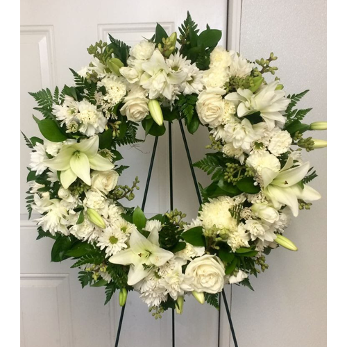 Special wreaths with lily murms & fillers