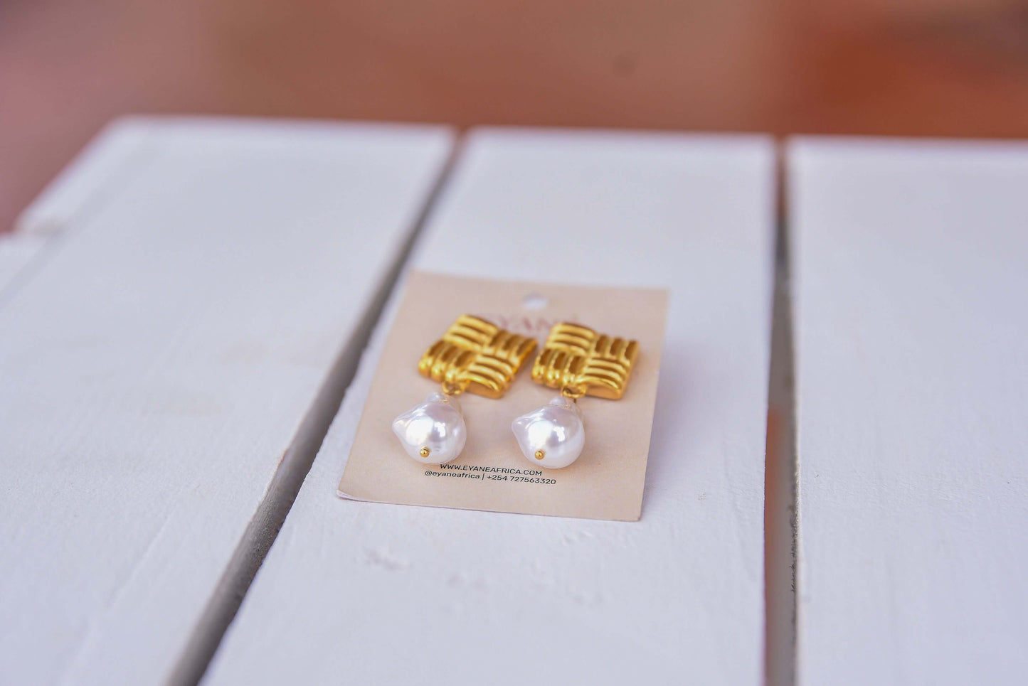 Golden Pearls - Nairobi's Elegant Earrings