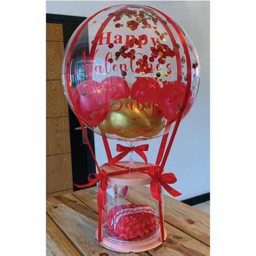 Valentine cake bubble (with cupcakes)